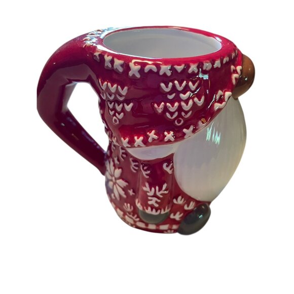 Pottery Barn  Set of 4 Red Fig Sweater Gnome Mugs Winter Christmas Holidays - Picture 4 of 10